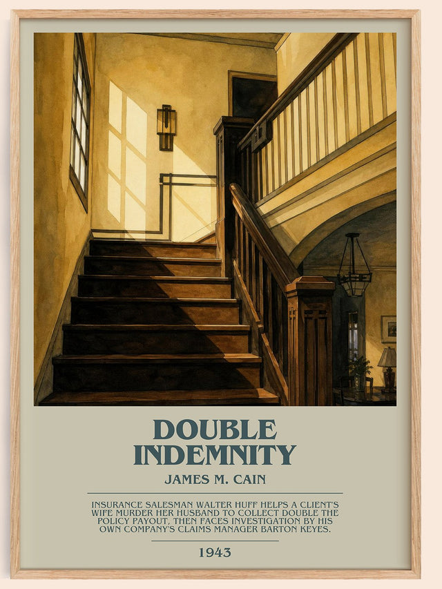 Double Indemnity Bookish Wall Art by James M. Cain