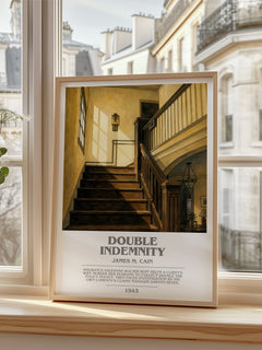Double Indemnity bookish poster colour and style options – James M. Cain book art