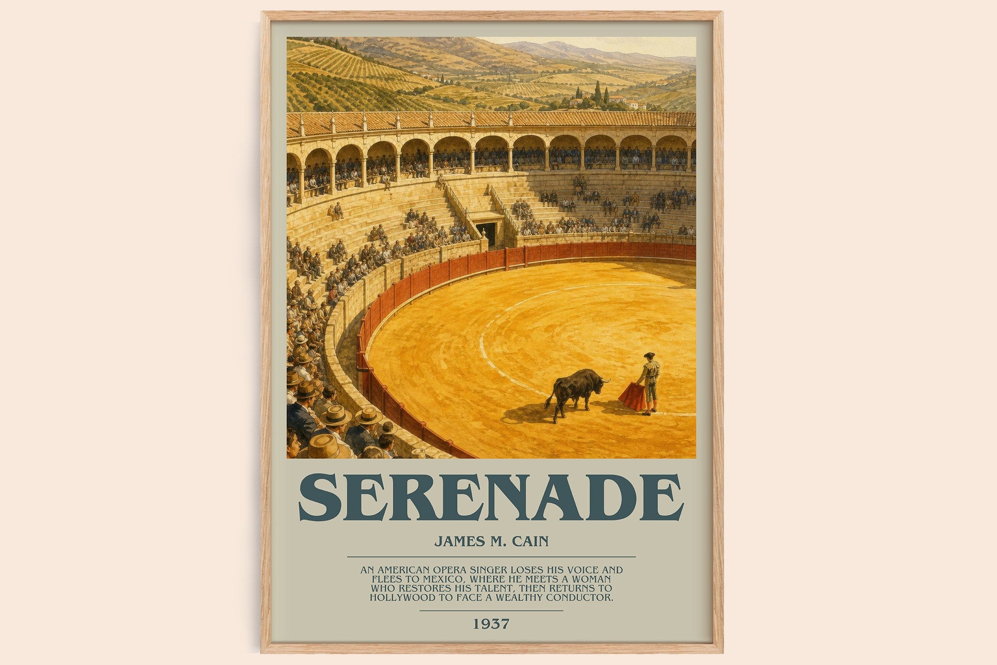Serenade Bookish Wall Art by James M. Cain