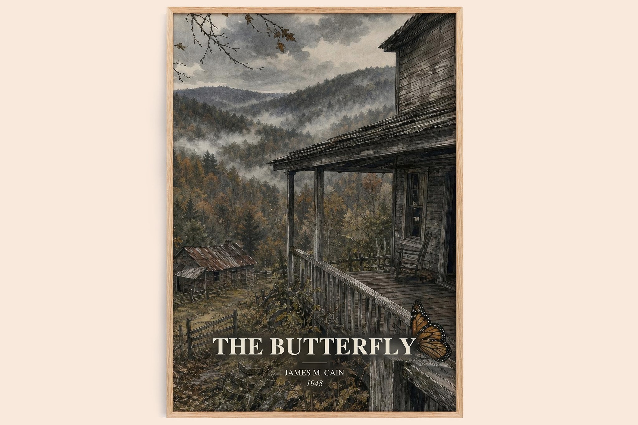 The Butterfly Book Watercolour Illustration by James M. Cain