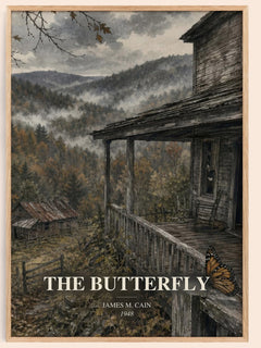 The Butterfly watercolour book poster by James M. Cain – framed literary art print