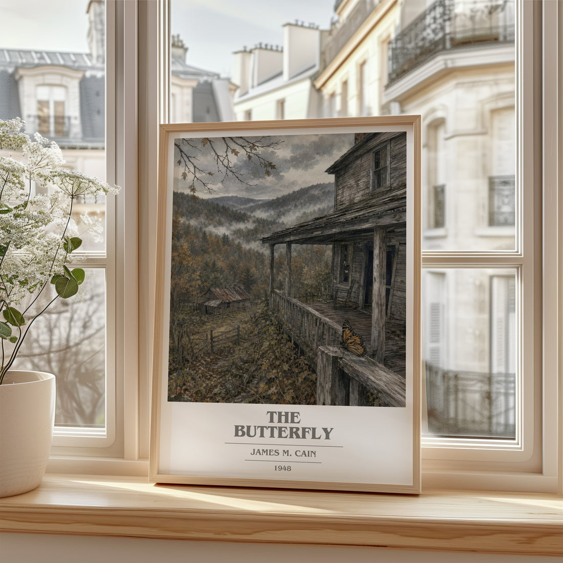 The Butterfly book cover poster colour and style options – James M. Cain book art