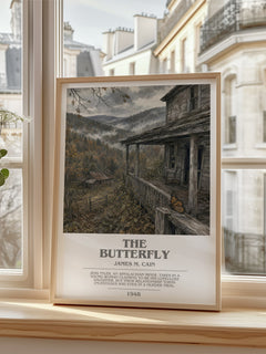 The Butterfly bookish poster colour and style options – James M. Cain book art