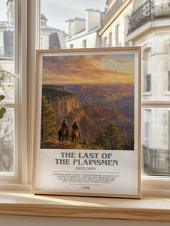 The Last of the Plainsmen bookish poster colour and style options – Zane Grey book art