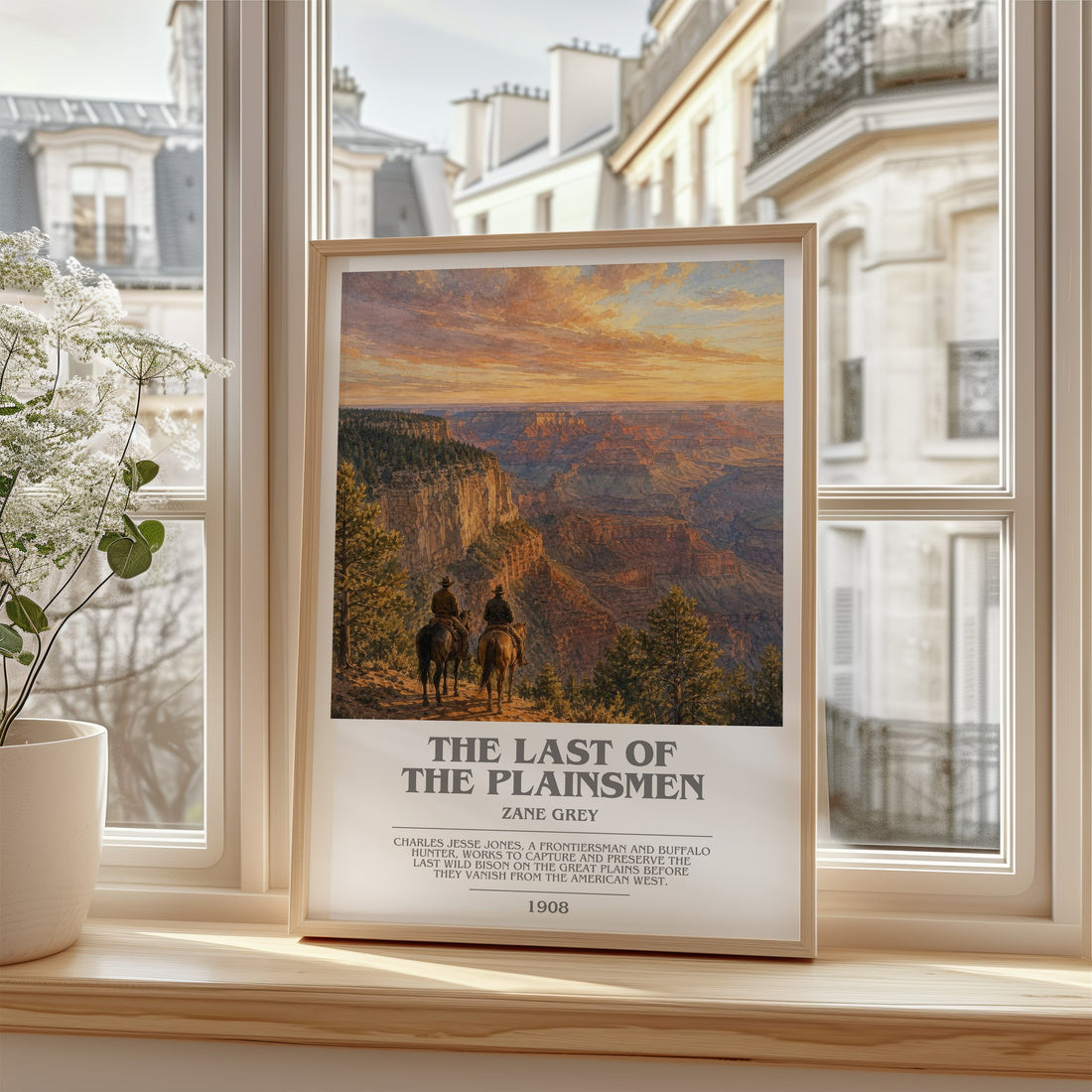 The Last of the Plainsmen bookish poster colour and style options – Zane Grey book art
