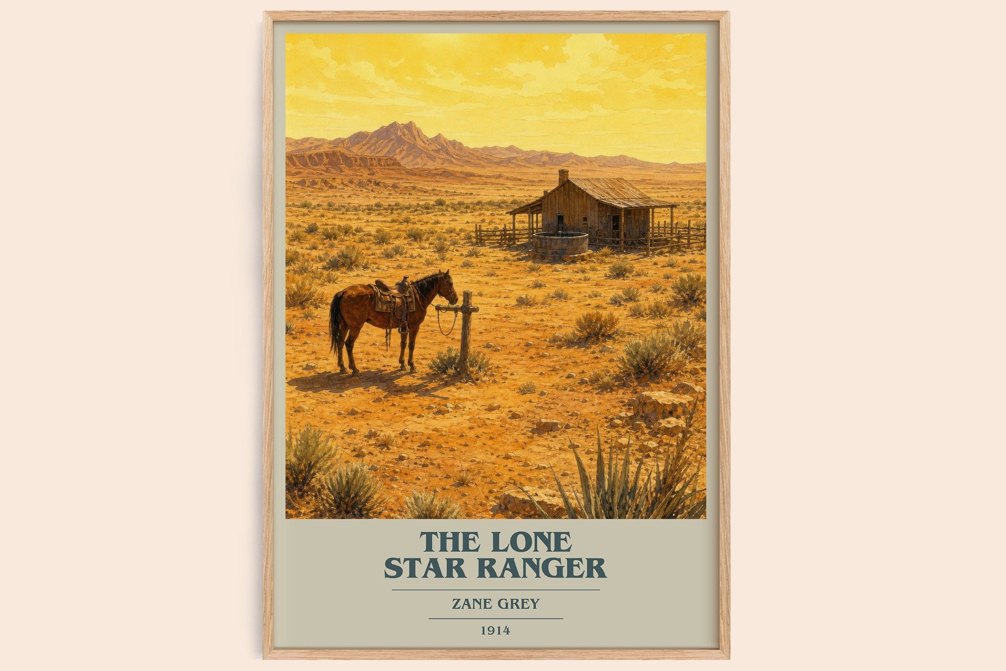 The Lone Star Ranger Book Cover Poster by Zane Grey