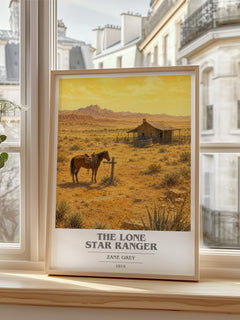 The Lone Star Ranger book cover poster colour and style options – Zane Grey book art