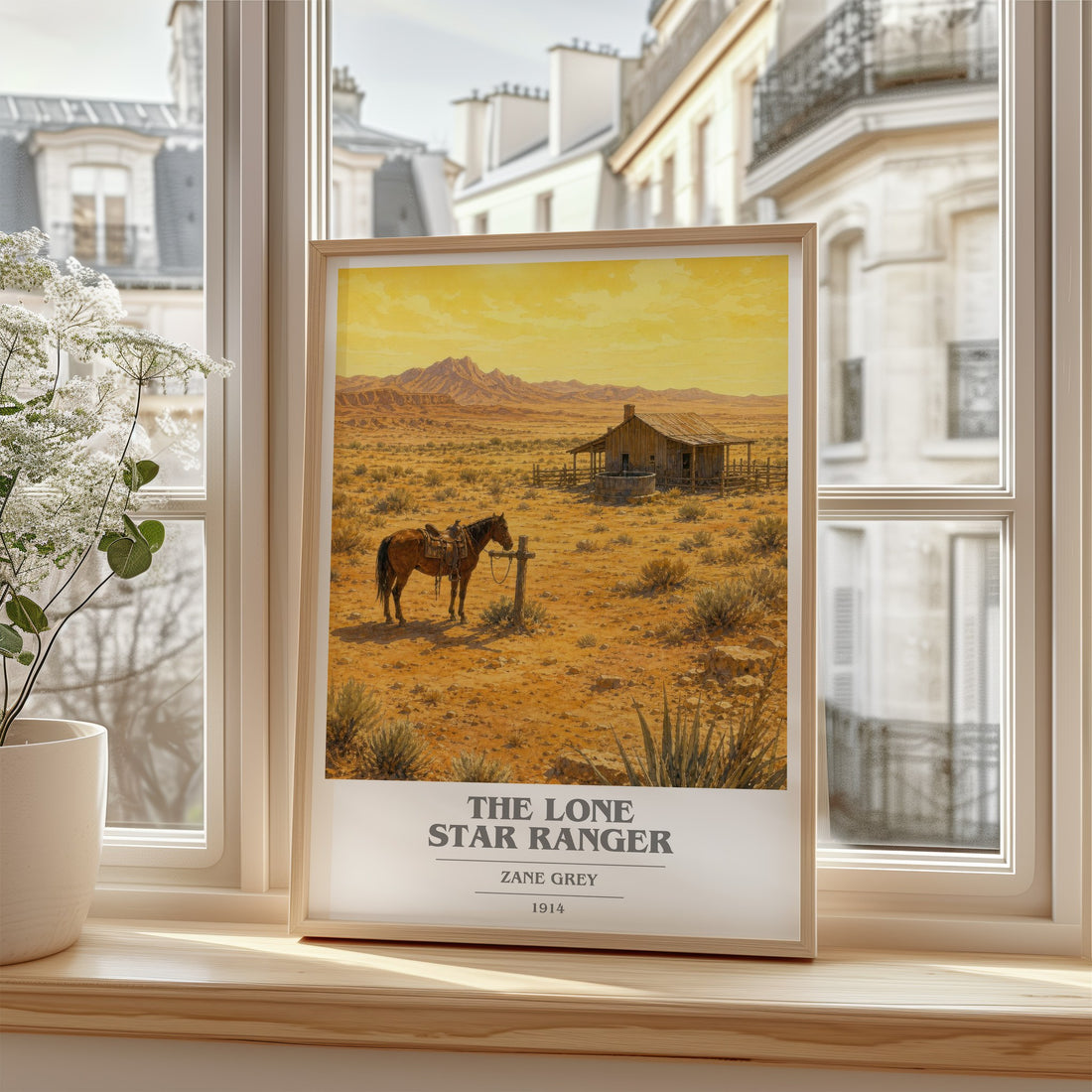 The Lone Star Ranger book cover poster colour and style options – Zane Grey book art