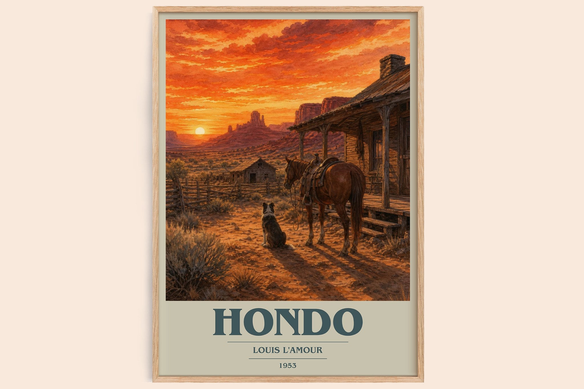 Hondo Book Cover Poster by Louis L'Amour