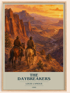 The Daybreakers book cover book poster by Louis L'Amour – framed literary art print