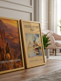 The Daybreakers watercolour print framed by window – literary home decor