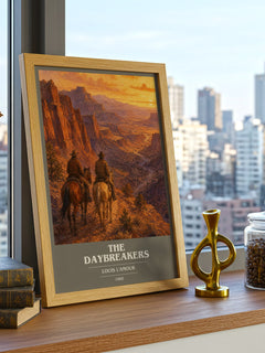 The Daybreakers book cover print framed by window – literary home decor
