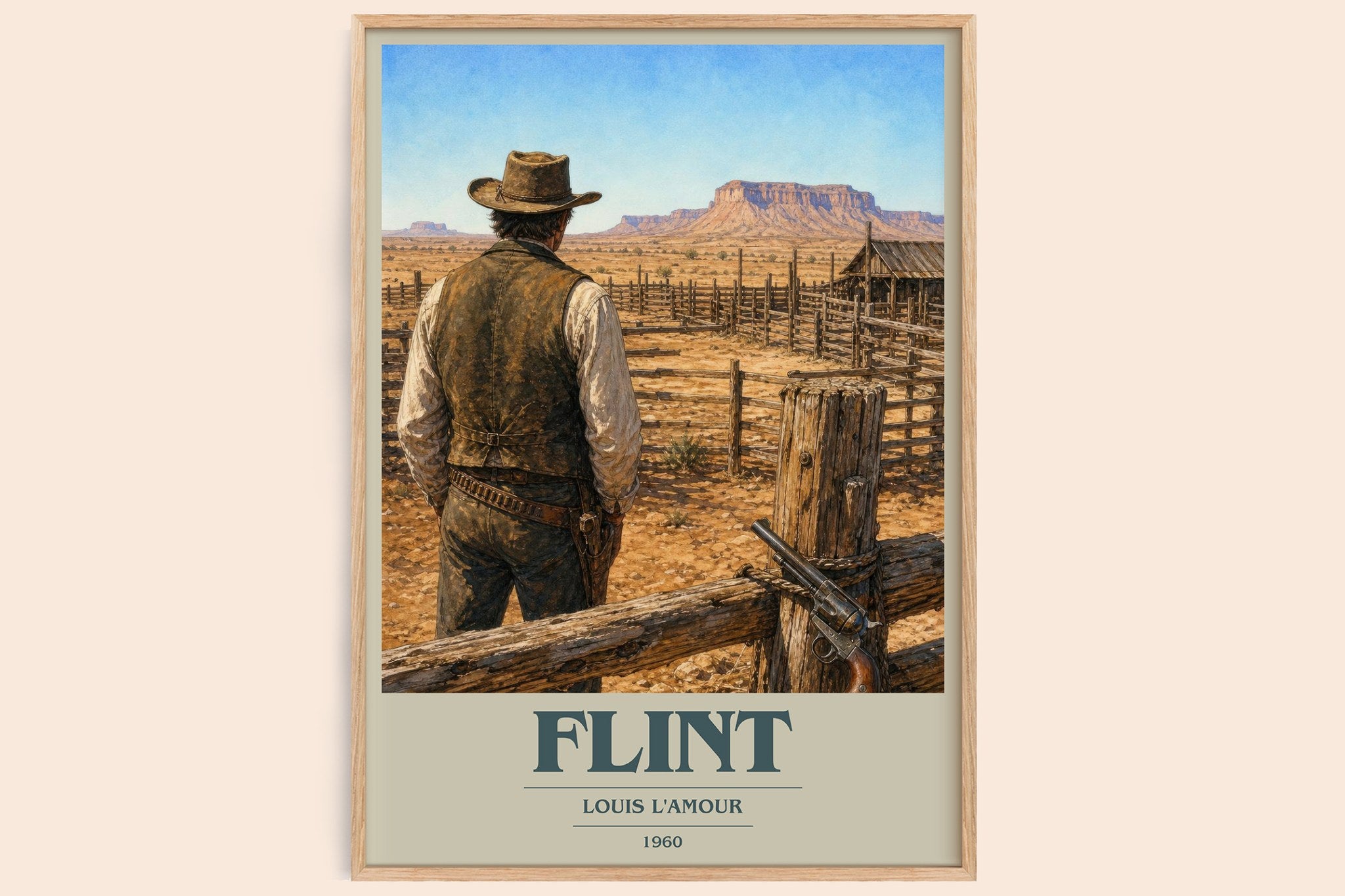 Flint Book Cover Poster by Louis L'Amour