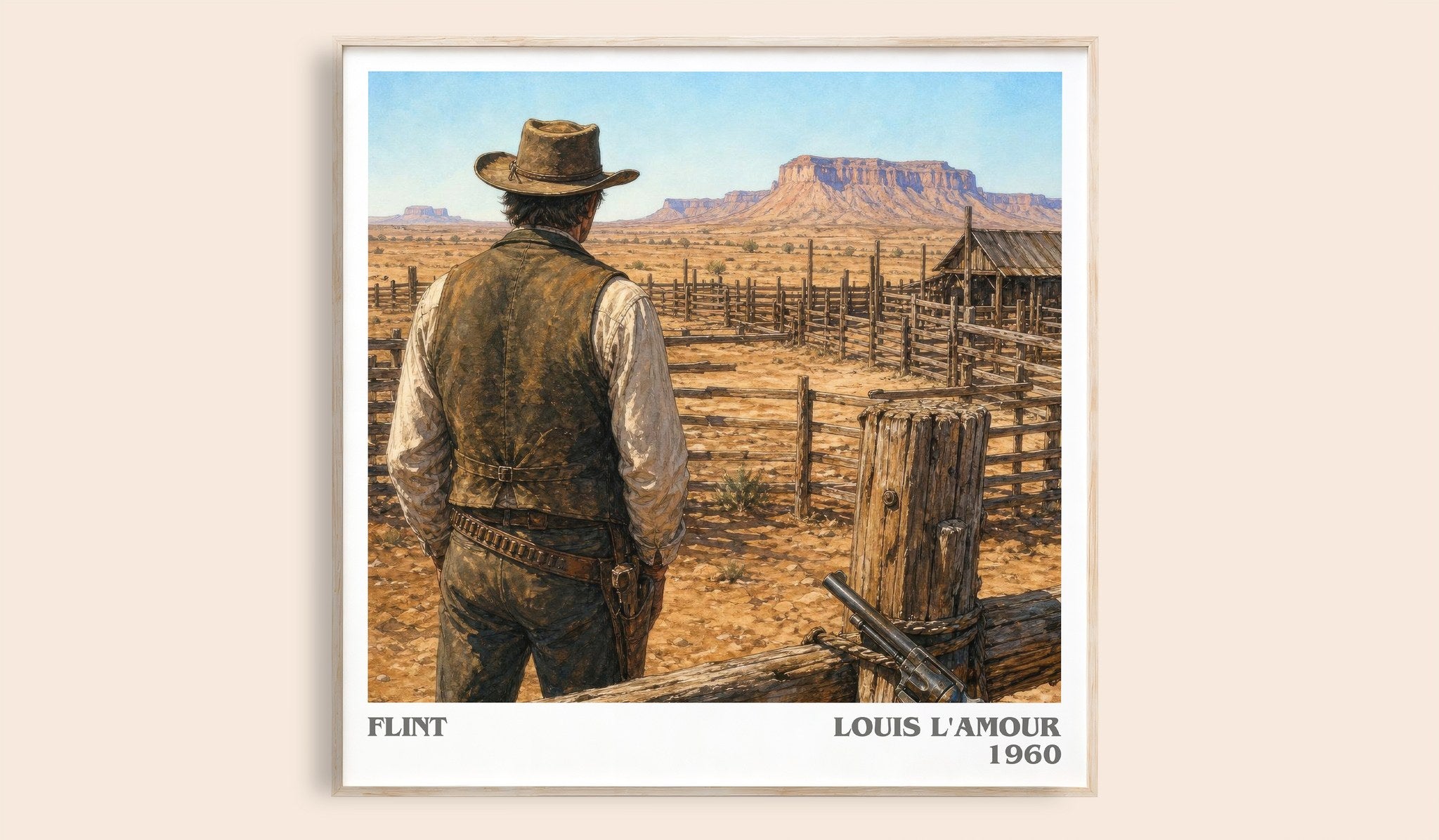 Flint Literary Art Print by Louis L'Amour