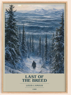 Last of the Breed book cover book poster by Louis L'Amour – framed literary art print