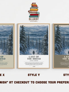 Last of the Breed bookish print in frame leaning in hallway – adventure wall art