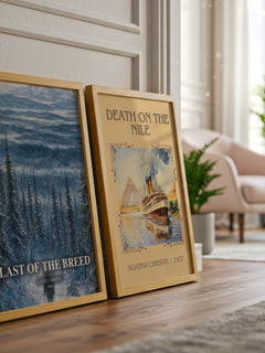 Last of the Breed watercolour print framed by window – literary home decor