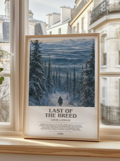 Last of the Breed bookish poster colour and style options – Louis L'Amour book art