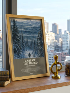 Last of the Breed bookish print framed by window – literary home decor