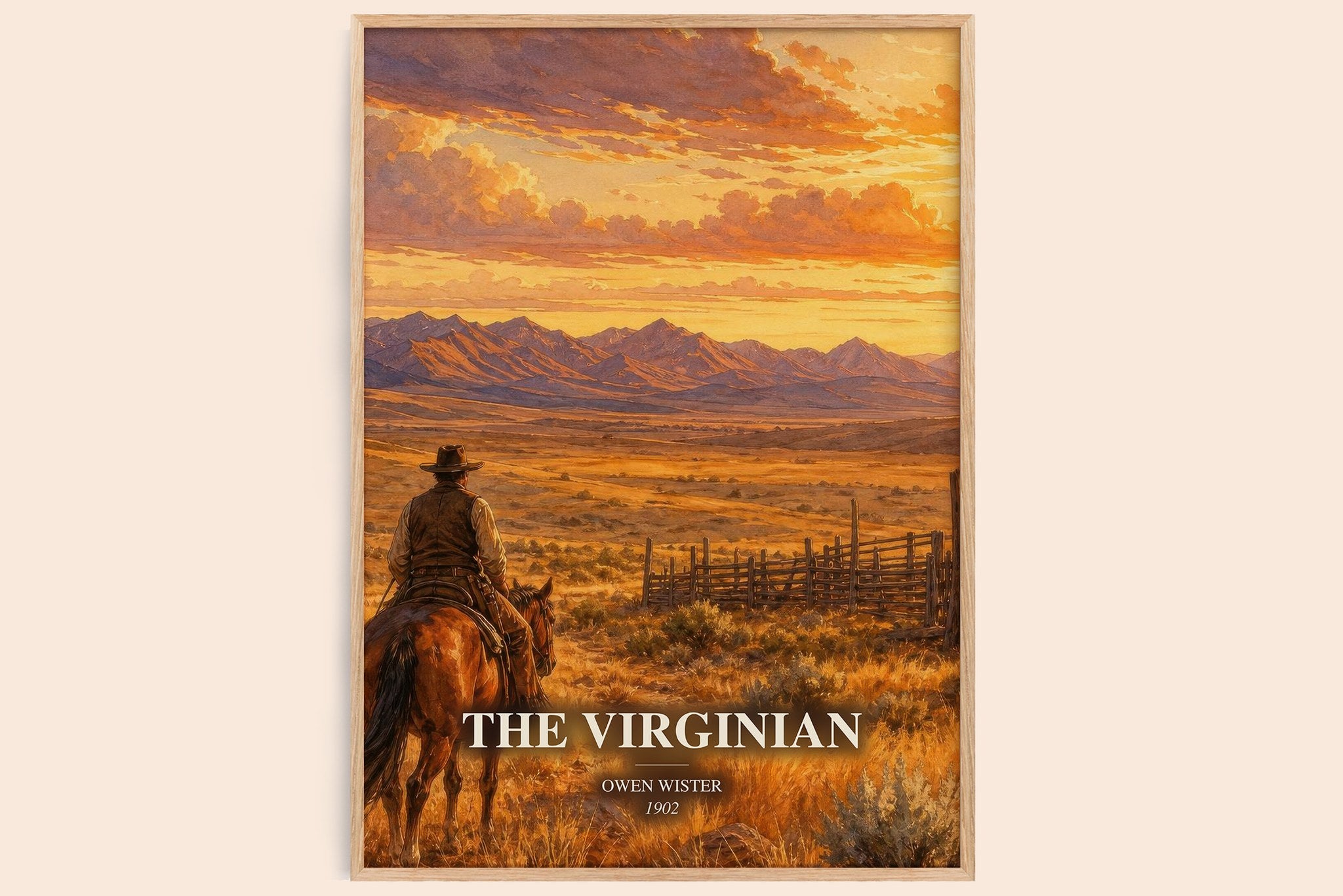 The Virginian Book Watercolour Illustration by Owen Wister