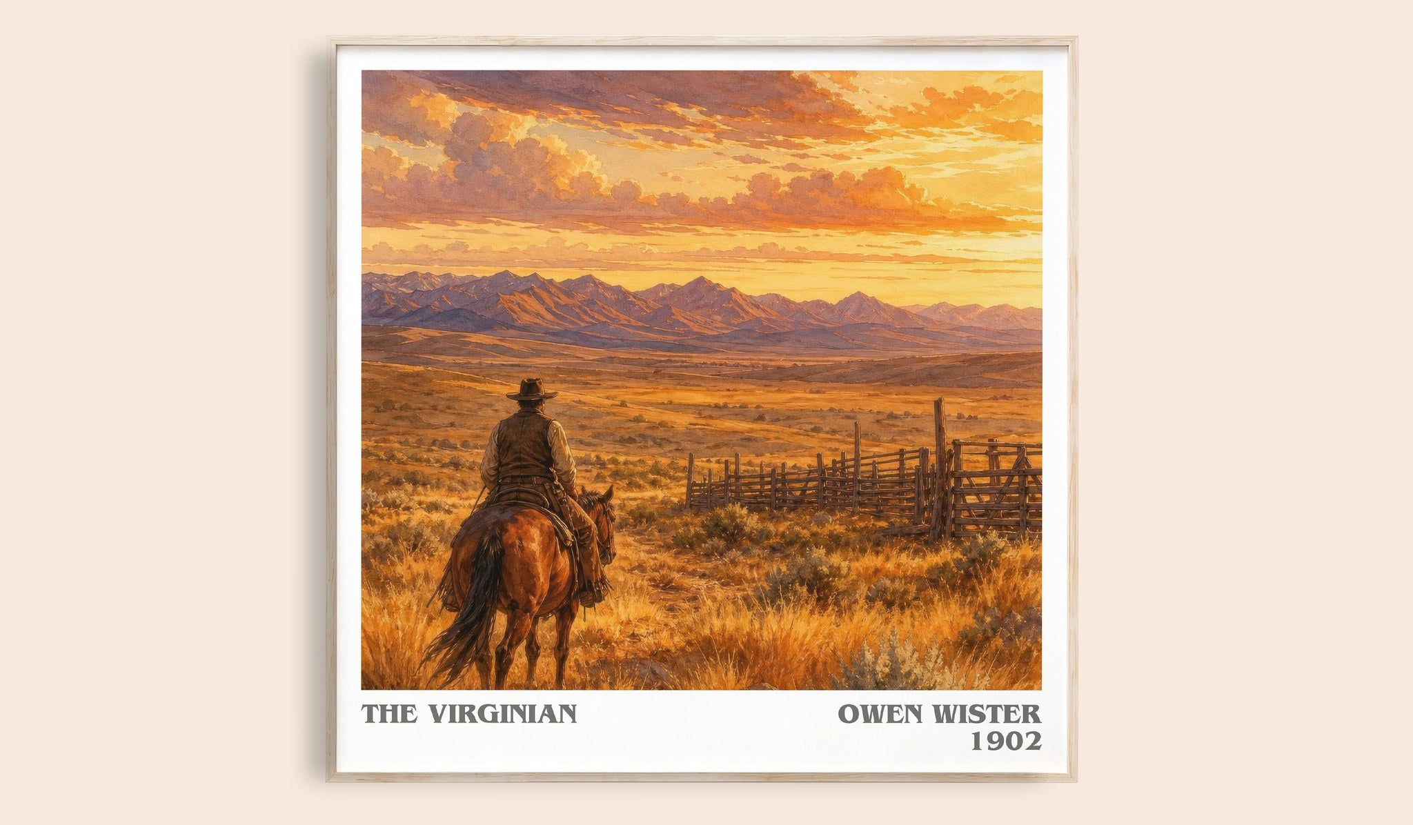 The Virginian Literary Art Print by Owen Wister