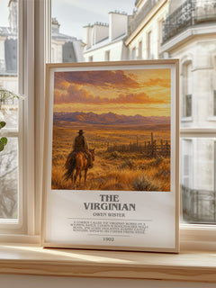 The Virginian bookish poster colour and style options – Owen Wister book art