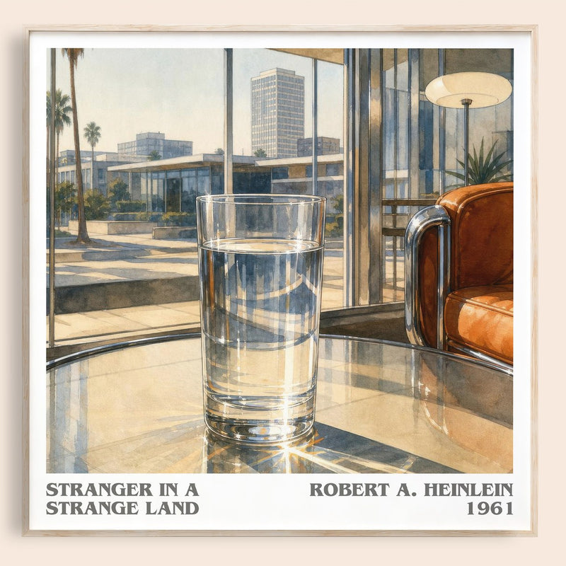Stranger in a Strange Land literary book poster by Robert A. Heinlein – framed literary art print