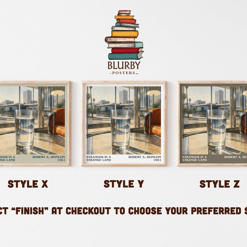 Stranger in a Strange Land literary print in frame leaning in hallway – sci fi wall art