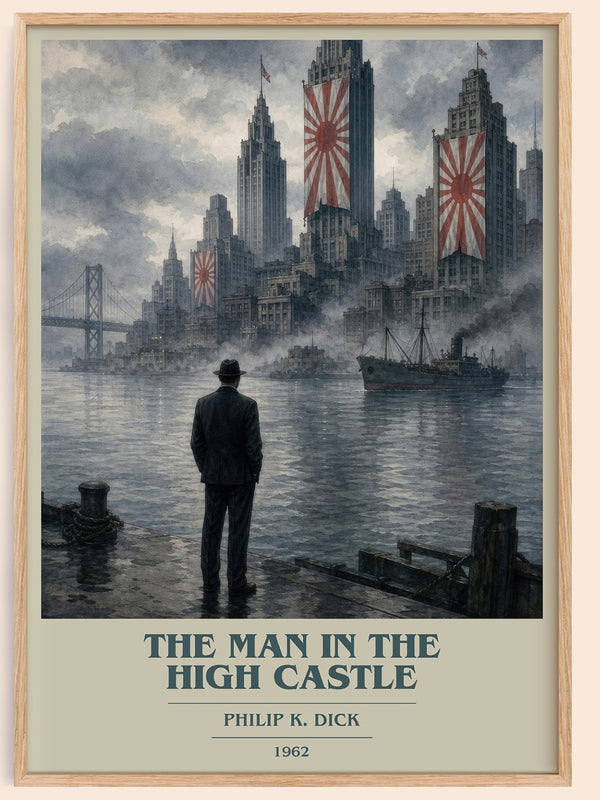 The Man in the High Castle book cover book poster by Philip K. Dick – framed literary art print
