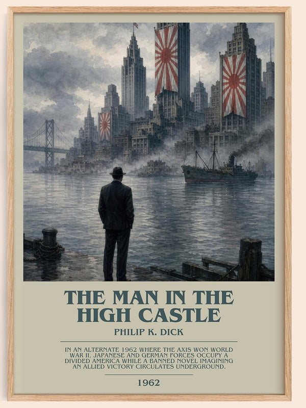 The Man in the High Castle bookish book poster by Philip K. Dick – framed literary art print