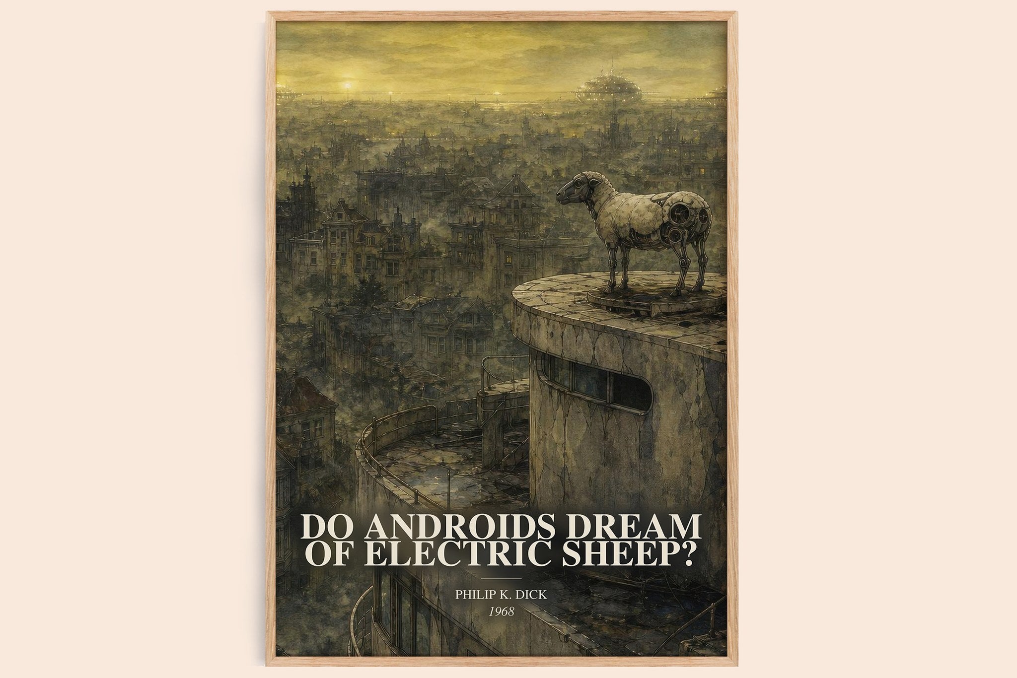 Do Androids Dream of Electric Sheep? Book Watercolour Illustration by Philip K. Dick
