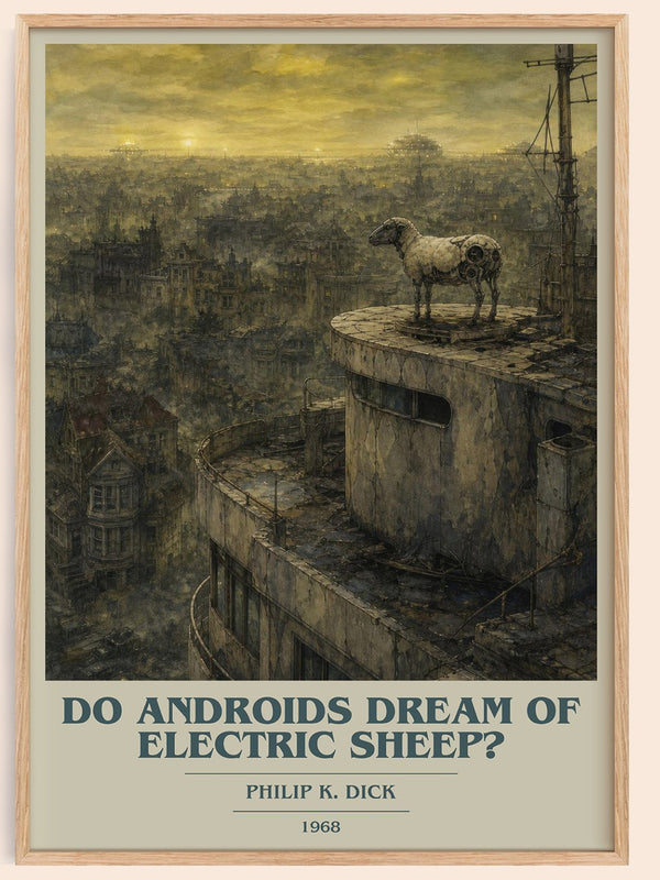 Do Androids Dream of Electric Sheep? book cover book poster by Philip K. Dick – framed literary art print
