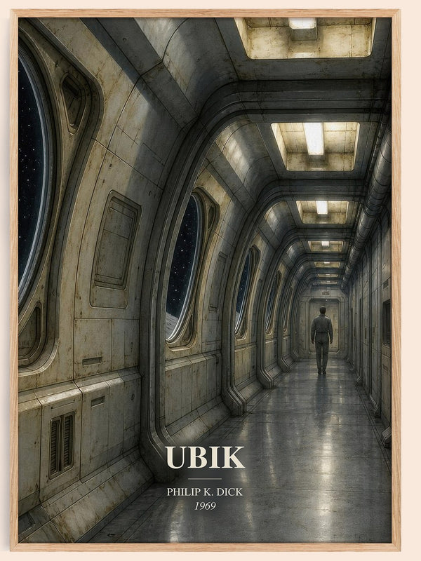 Ubik watercolour book poster by Philip K. Dick – framed literary art print
