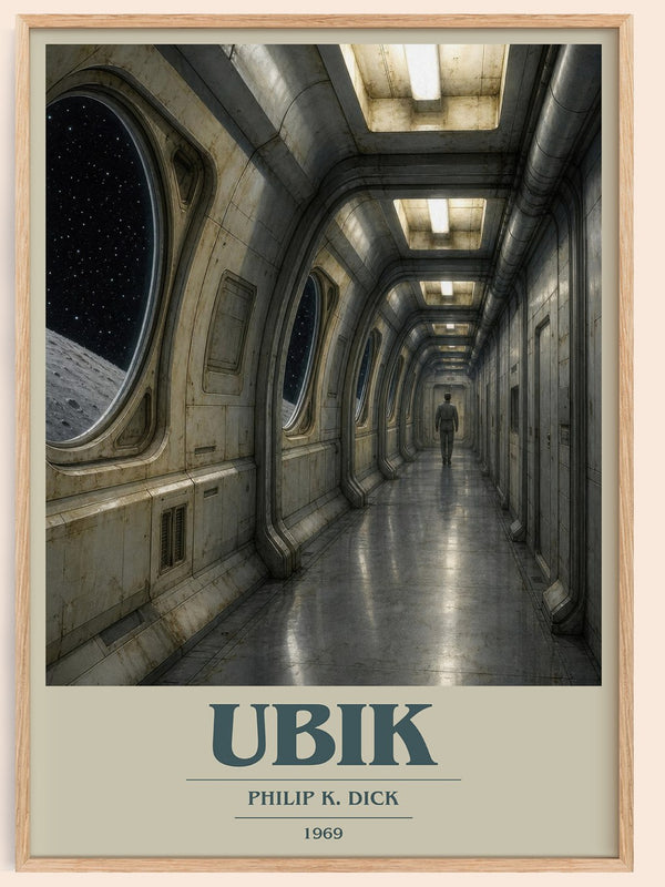 Ubik book cover book poster by Philip K. Dick – framed literary art print