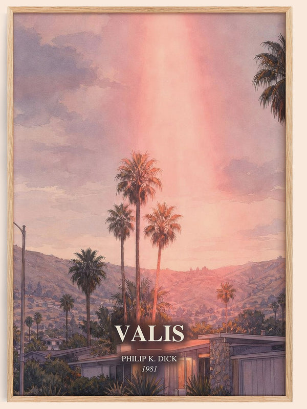 VALIS watercolour book poster by Philip K. Dick – framed literary art print