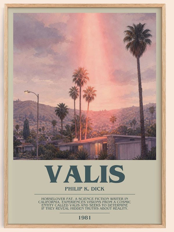 VALIS bookish book poster by Philip K. Dick – framed literary art print