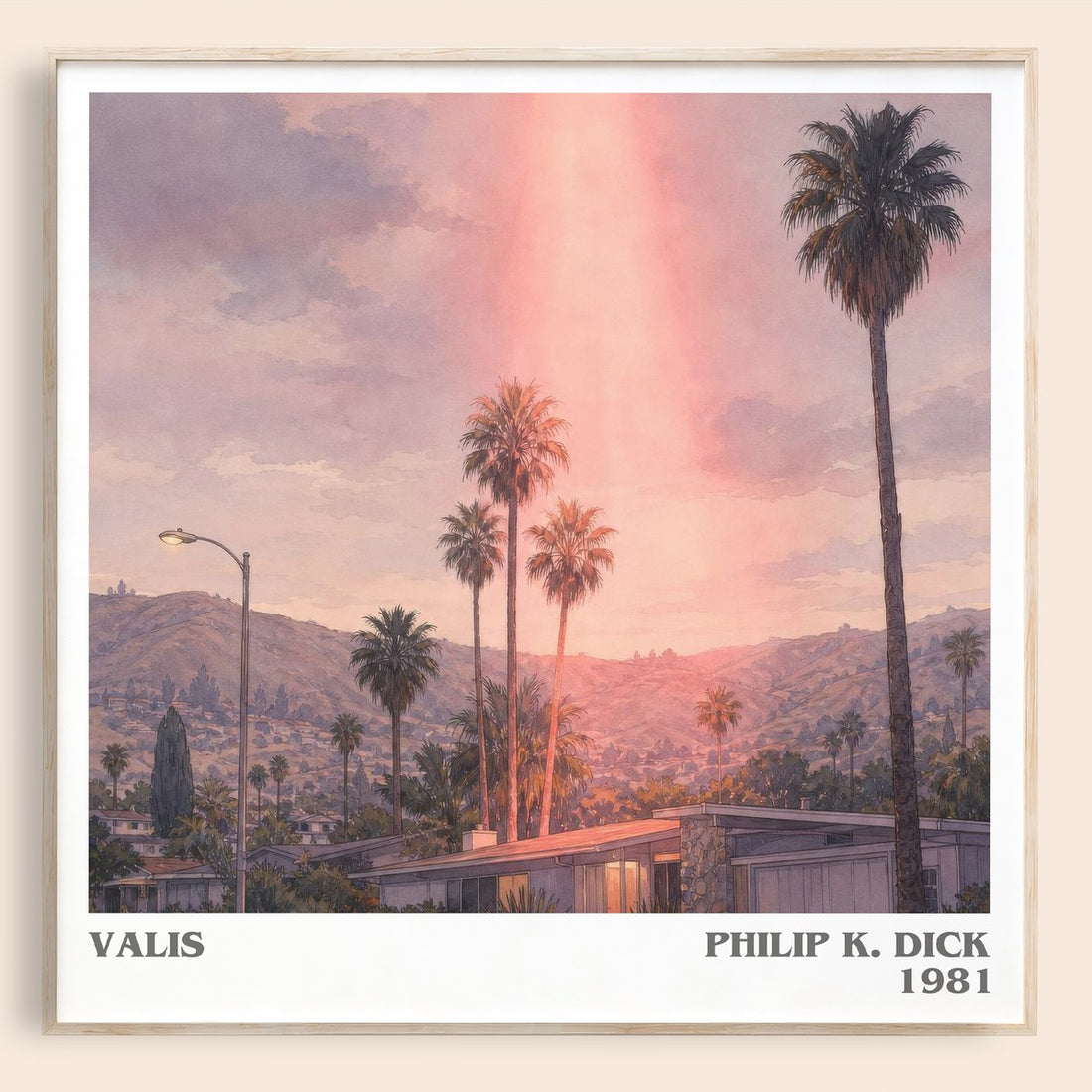 VALIS literary book poster by Philip K. Dick – framed literary art print