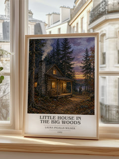 Little House in the Big Woods book cover poster colour and style options – Laura Ingalls Wilder book art