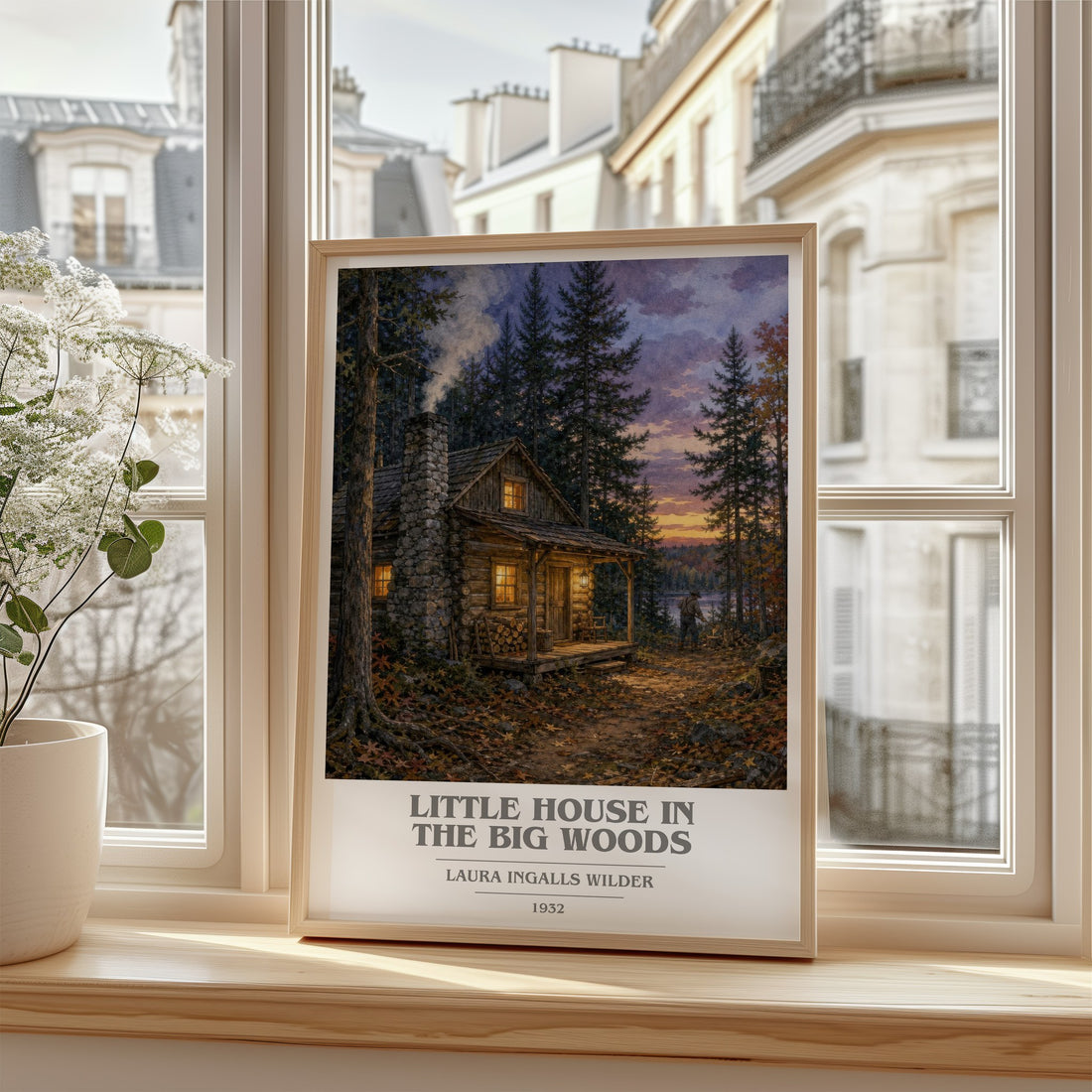 Little House in the Big Woods book cover poster colour and style options – Laura Ingalls Wilder book art