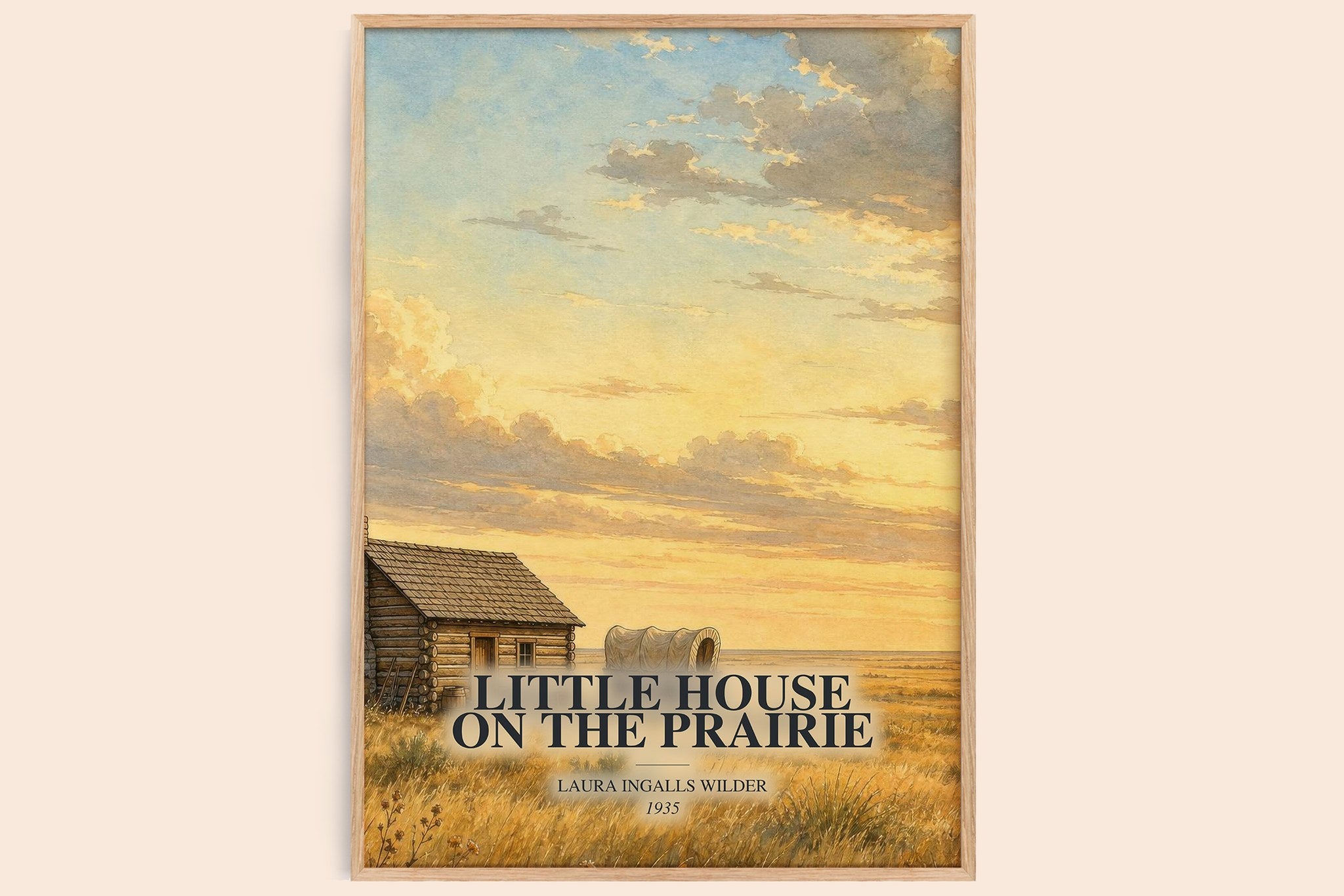 Little House on the Prairie Book Watercolour Illustration by L. Wilder