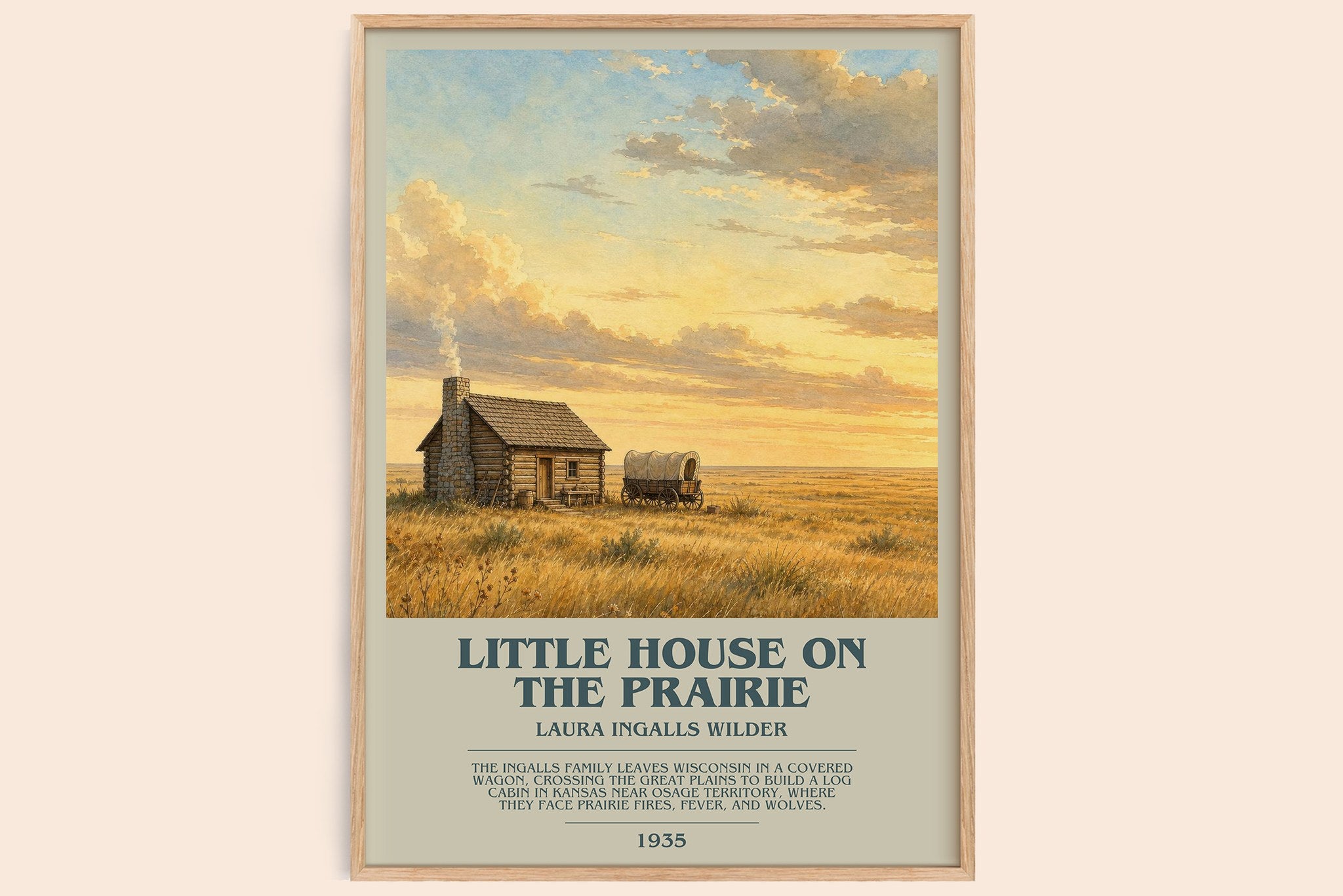 Little House on the Prairie Bookish Wall Art by Laura Ingalls Wilder