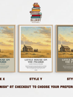 Little House on the Prairie bookish print in frame leaning in hallway – childrens wall art