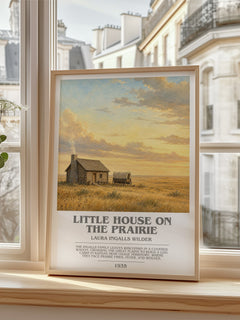 Little House on the Prairie bookish poster colour and style options – Laura Ingalls Wilder book art