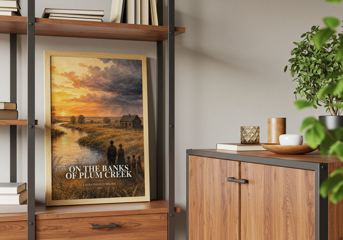 On the Banks of Plum Creek book watercolour illustration paper finish options – matte satin gloss