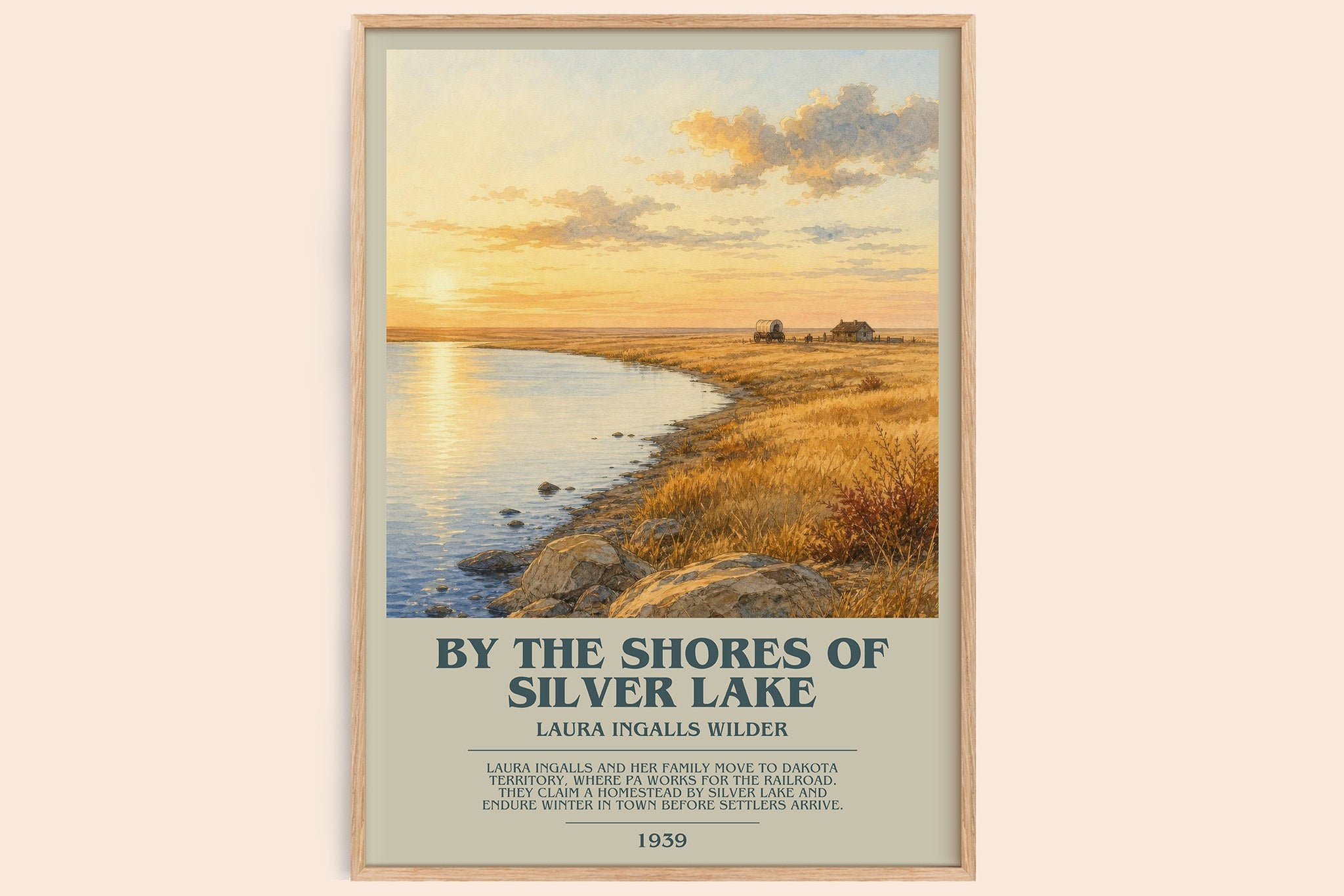 By the Shores of Silver Lake Bookish Wall Art by Laura Ingalls Wilder