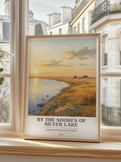 By the Shores of Silver Lake book cover poster colour and style options – Laura Ingalls Wilder book art