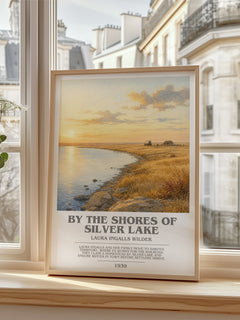 By the Shores of Silver Lake bookish poster colour and style options – Laura Ingalls Wilder book art