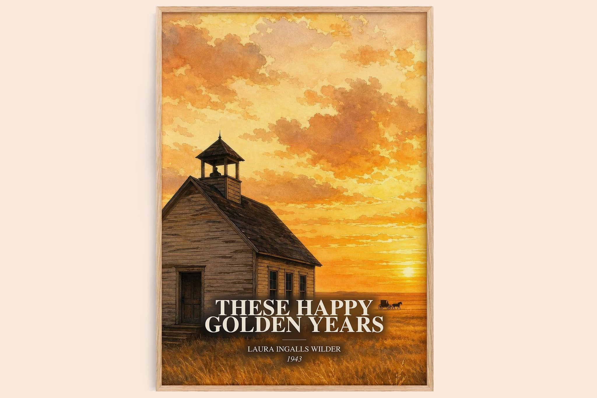 These Happy Golden Years Book Watercolour Illustration by L. Wilder