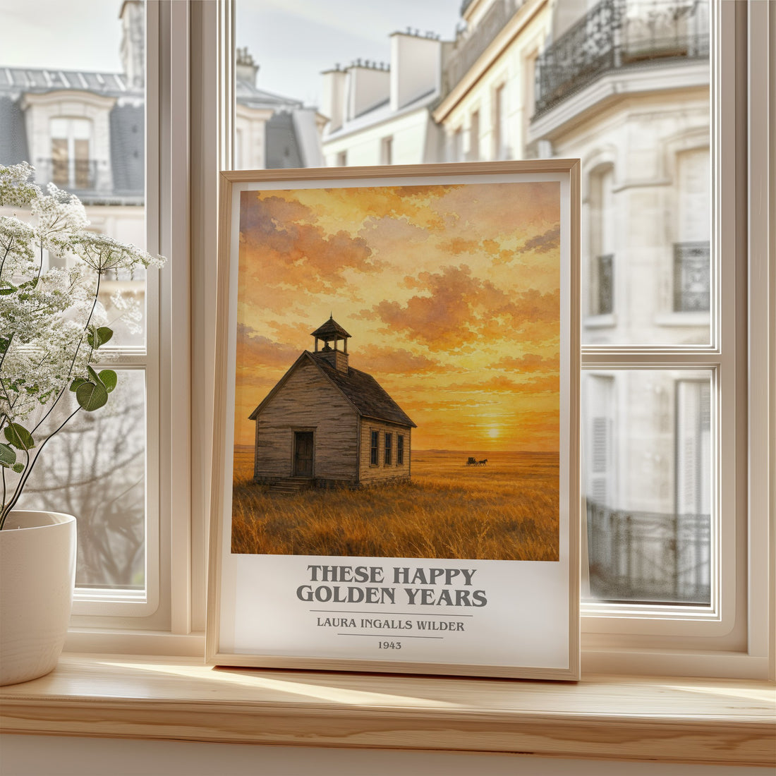 These Happy Golden Years book cover poster colour and style options – Laura Ingalls Wilder book art