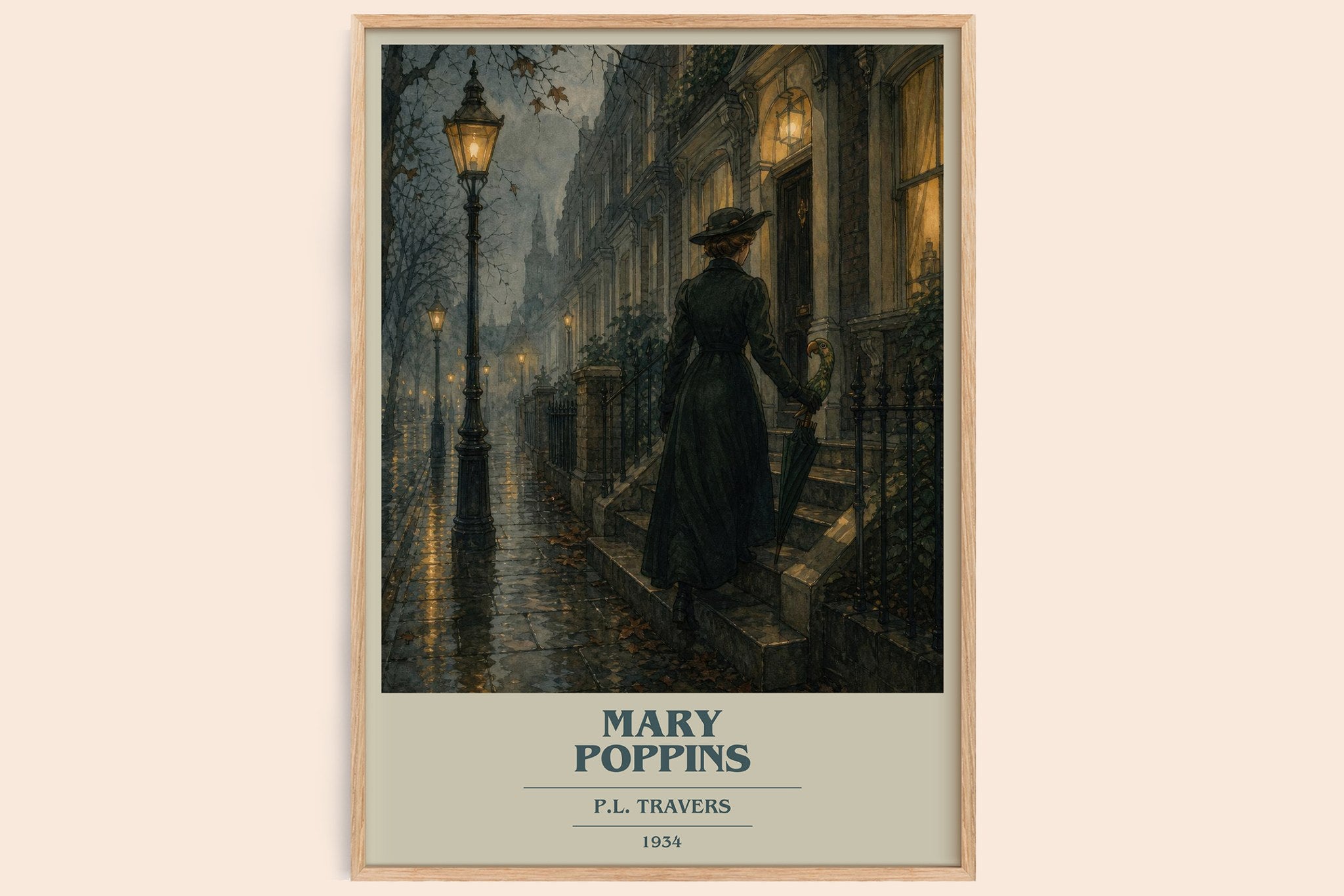 Mary Poppins Book Cover Poster by P.L. Travers